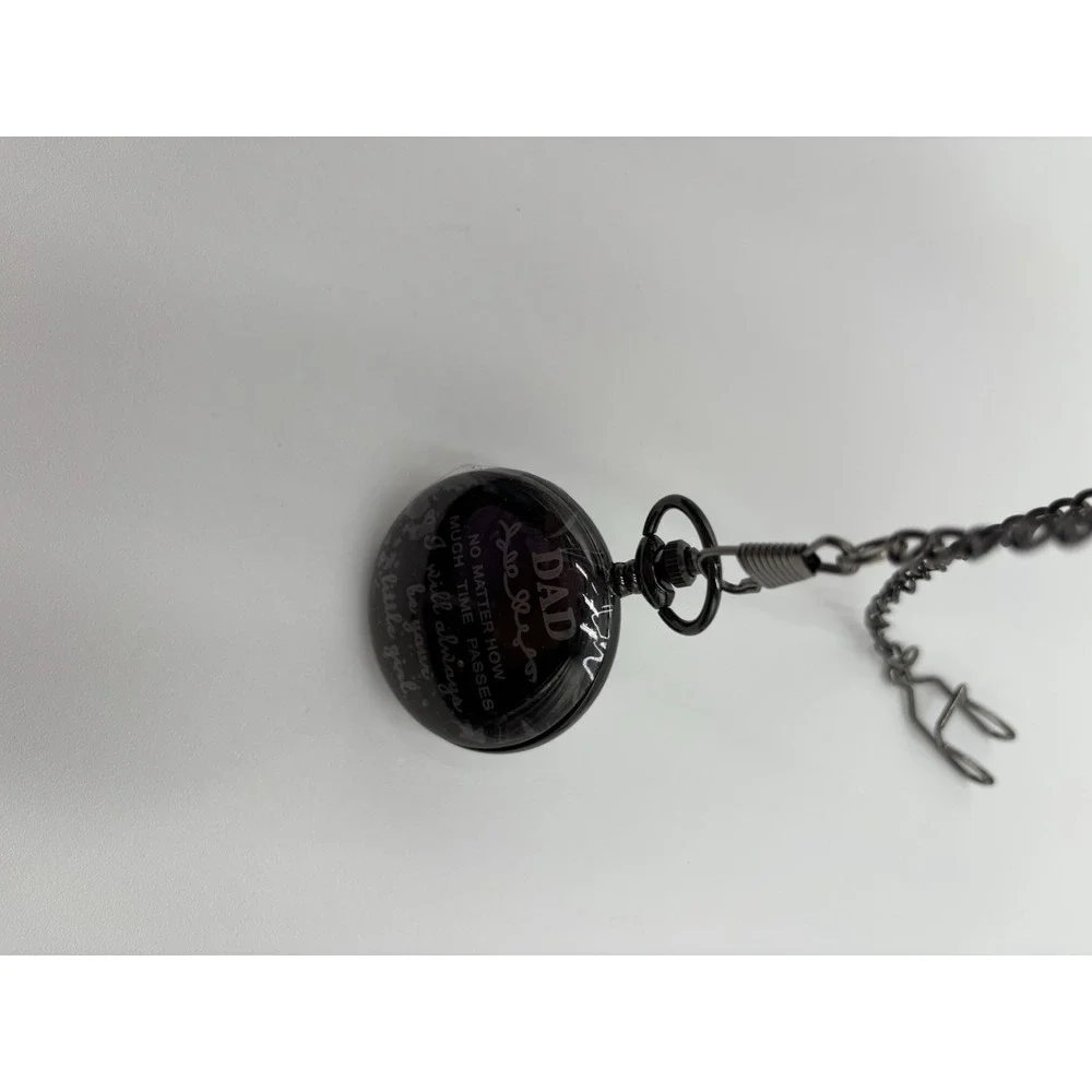 Engraved Pocket Watch With Chain For‎ Dad Hero Holidays Birthdays Party's